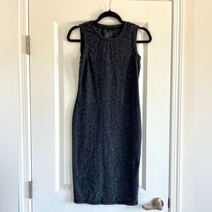 Prana Athletic Midi Bodycon Dress | XS | Marled Dark Gray
